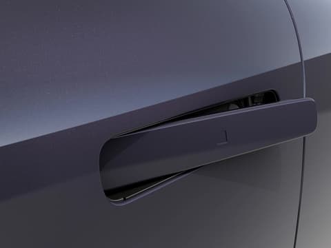 Автоматично прибиращи се дръжки на вратите отстрани на Hyundai IONIQ 6 електрически седан.