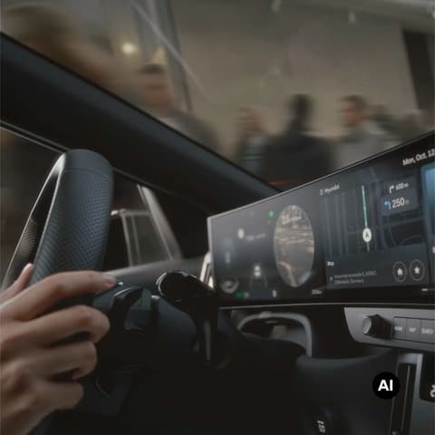 Интериорът на Hyundai BAYON N Line с функциите за безопасност и подпомагане на водача.
