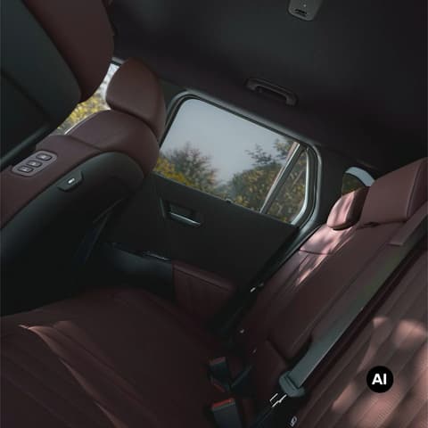Задните седалки на Hyundai TUCSON в близък план.