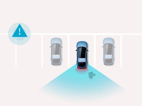Reverse Parking Collision-Avoidance Assist: Hyundai IONIQ 6 N засича пешеходец при излизане на заден ход от паркомясто.