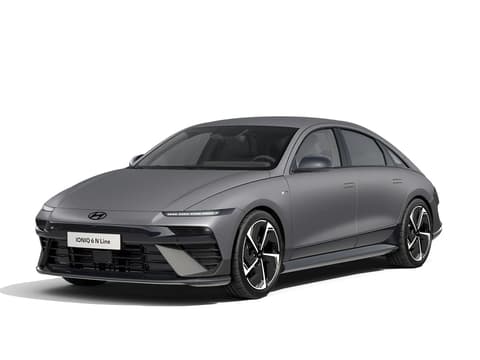 Hyundai IONIQ 6 с GLS оборудване и цвят Nocturne Gray Matt.