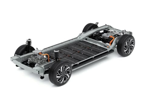 Шаси и батерия в платформата Hyundai Electric-Global Modular Platform (E-GMP).