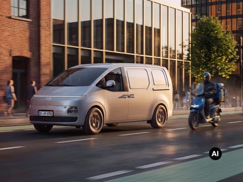 Hyundai STARIA Cargo в градски трафик.