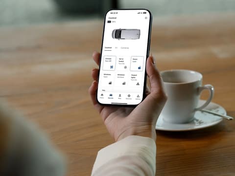 Екран на приложението Bluelink на смартфон.
