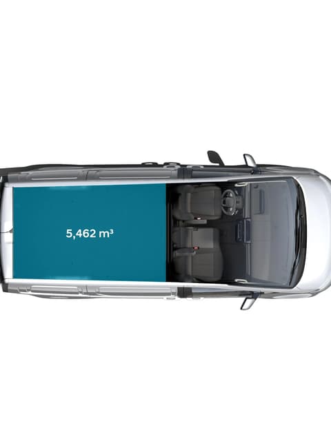 Товарният обем на Hyundai STARIA Cargo.